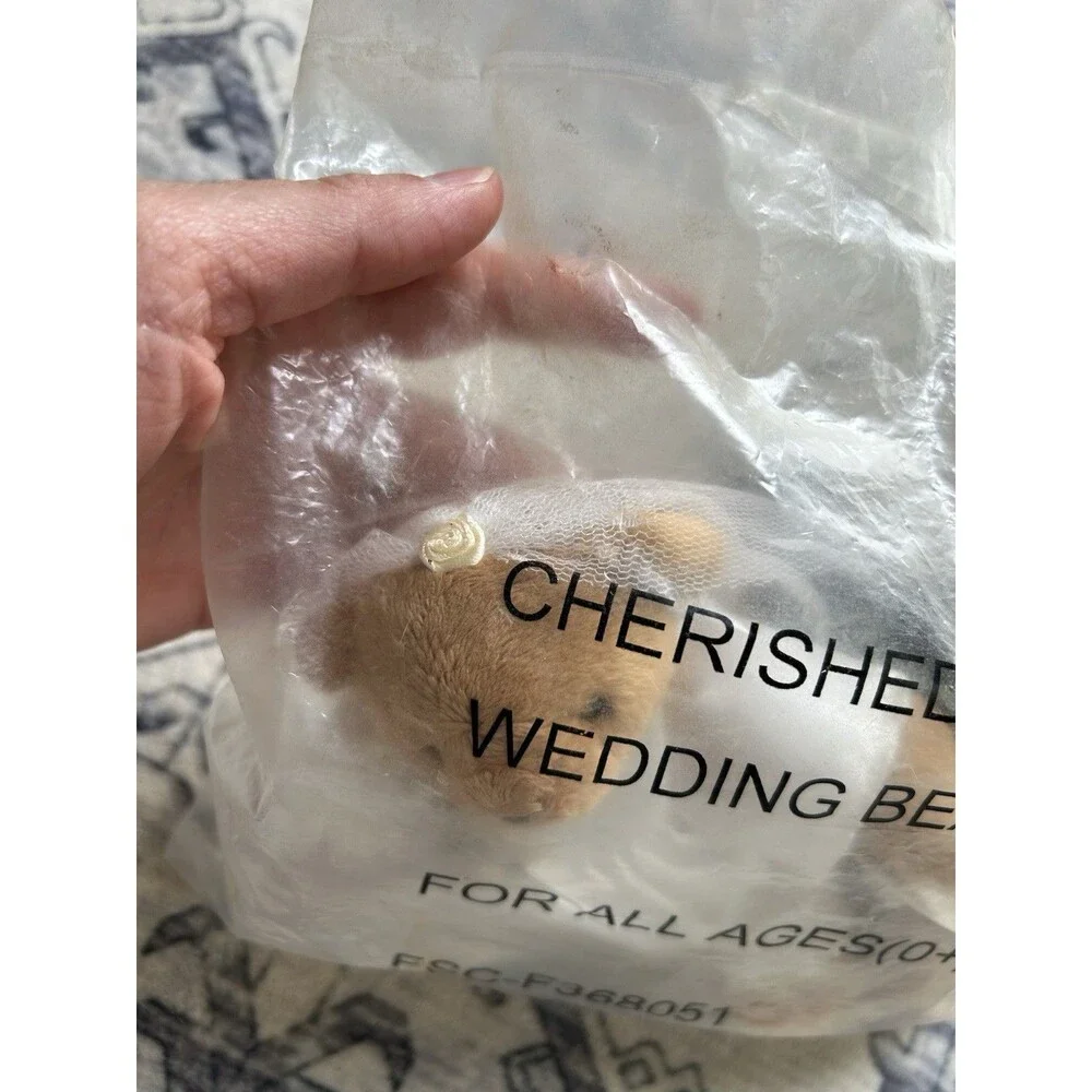 Cherished Teddies Plush Wedding Bears Set 2002 Priscilla Hillman NWT Bride Groom